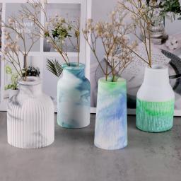 Moldes de silicone para plantador Vasos, gesso epóxi, Vaso de concreto, Molde de injeção, DIY Artesanato, Jardinagem Decoração, Presente artesanal, Home Artesanato - Image 4