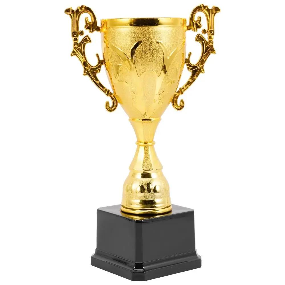 Troféu de Ouro Modelo de Plástico, Pequeno Prêmio Cup, Escola Recompensando Fornecimento, Competição Lembranças de Futebol, Artesanato Infantil Prêmios - Image 1