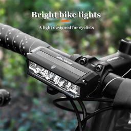 Recarregável LED bicicleta luzes, lanterna, ciclismo ao ar livre, acessórios de bicicleta, scooter elétrico, 3 LEDs, 1800LM, 2000mAh - Image 1