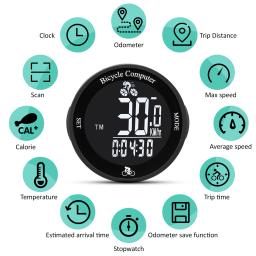 Computador sem fio da bicicleta à prova dwireless água odômetro multi funcional tela lcd ciclismo velocímetro mountain bike speedo medidor - Image 4