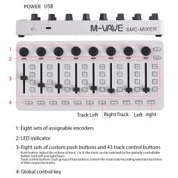 M-VAVE smc dj mixer controlador midi sem fio console de mixagem 8 codificador controle software conexão bt para windows/mac/ios/android - Image 3