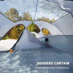 Waterproof Túnel Tent para a família, Camping ao ar livre, Large Space, Weekend Play, 10 pessoas - Image 3