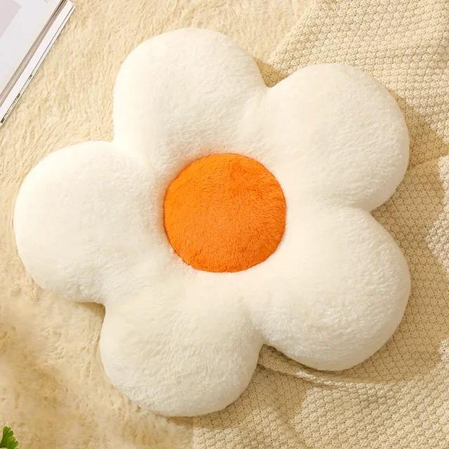 Almofada de Pelúcia em Forma de Margarida e Coelho - Travesseiro Fofo para Assento e Encosto