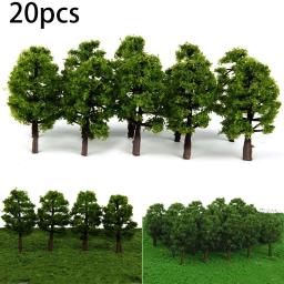 Mini Modelo Árvores Micro Paisagem Decoração, Cenário Plástico DIY, Ferrovia Decoração, Trem Layout Acessórios, 8cm, 20Pcs - Image 1