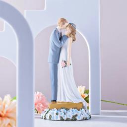 Novo estilo americano casal estatuetas resina miniaturas artesanato casamento dia dos namorados festa bolo toppers casa interior ornamento - Image 5