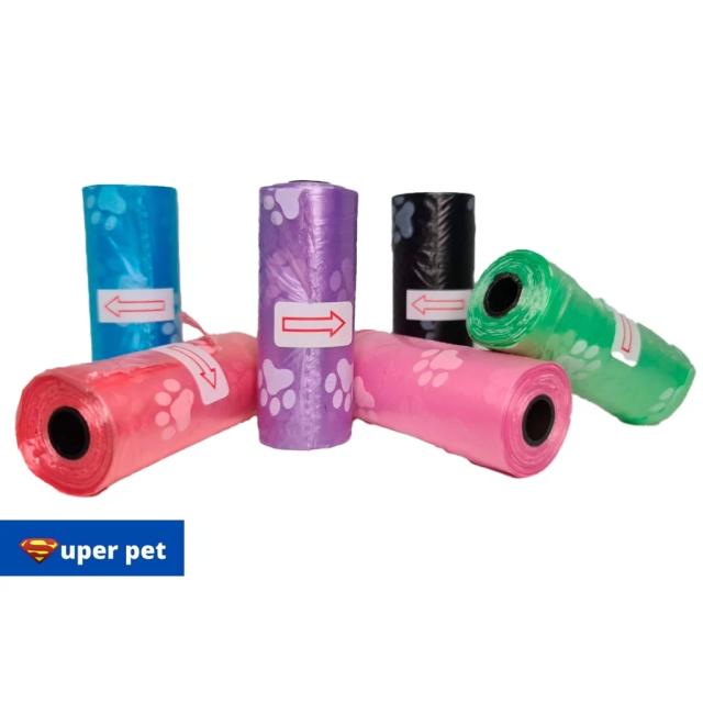 Rolo de Saco Plástico para Coleta de Fezes de Cães - 15 Unidades Práticas e Ecológicas