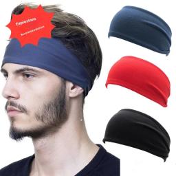 Masculino feminino esportes bandana sweatband estiramento elástico ginásio de fitness correndo yoga headwrap respirável de secagem rápida absorvente faixas de cabelo - Image 2