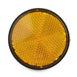 Refletor plástico redondo para bicicleta e motos, Acessório reflexivo para bicicleta, Segurança noturna ciclismo, 1pc - Image 4
