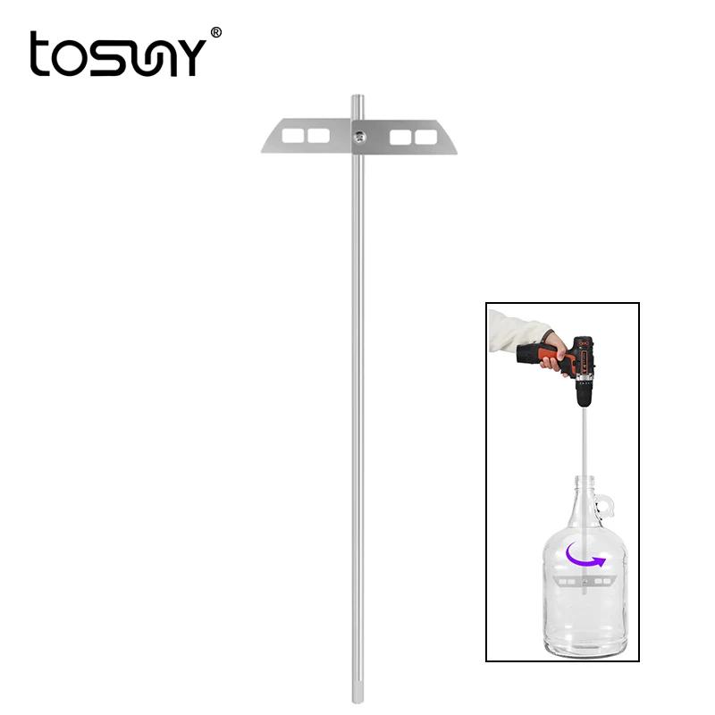 Pá do agitador da desgaseificação da cerveja, haste do misturador para a fabricação de vinho, ferramenta de mistura do agitador do de-gasser da cerveja em casa 46.6cm de aço inoxidável - Image 1