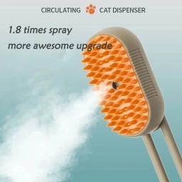 3 em 1 escova de massagem para cão e gato, spray a vapor, rotativo, flutuante, banho, depilação, pente, 2pcs - Image 6