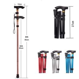 Ultraleve Caminhadas Trekking Poles, Bengala, 4 Seção, Bastões ajustáveis, Liga de alumínio, Bengala dobrável - Image 2