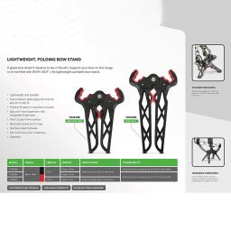 18/14.5cm 2 estilos acessórios de caça tiro com arco composto dobrável suporte arco pontapé titular pernas arcos compostos suporte rack - Image 5