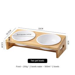 Tigela de cerâmica com boca inclinada, Pet Suprimentos para comer cães e gatos bebendo, Proteger a coluna cervical de tombamento - Image 5