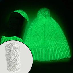 Fio de Poliéster Luminoso para Tricô, Crochet Trançado, Tapete DIY, Suéter, Chaveiro, Ornamento, Brilho no Escuro, 500cm - Image 3