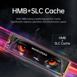 Movespeed 4tb 7450 mb/s ssd nvme m2 pcie 4.0x4 2280 unidade de estado sólido chip tlc disco rígido interno para computador pc ps5 - Image 5