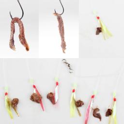 Natural Dry Sandworms Fishing Lure, isca de água salgada, poder de água doce, alimentador de carpa do mar, isca acessórios, todos, 1-10pcs - Image 6