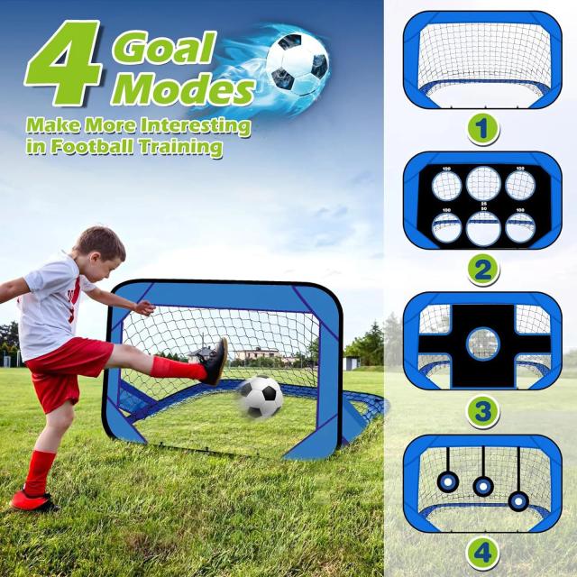 Rede Portátil de Futebol com Quadro: 4 Modos para Jogos e Playground, Diversão Garantida para Crianças