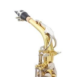 Saxofone Alto SLADE-Eb com estojo de couro, eletroforético ouro, E Flat Sax, instrumento de sopro Musical, palhetas peças, alta qualidade - Image 3