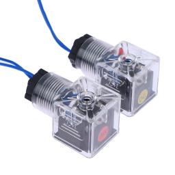 Suporte da lâmpada pneumática transparente, válvula solenóide hidráulica Plug, caixa de junção eletroímã com lâmpada, DC 24V, AC 220V - Image 4