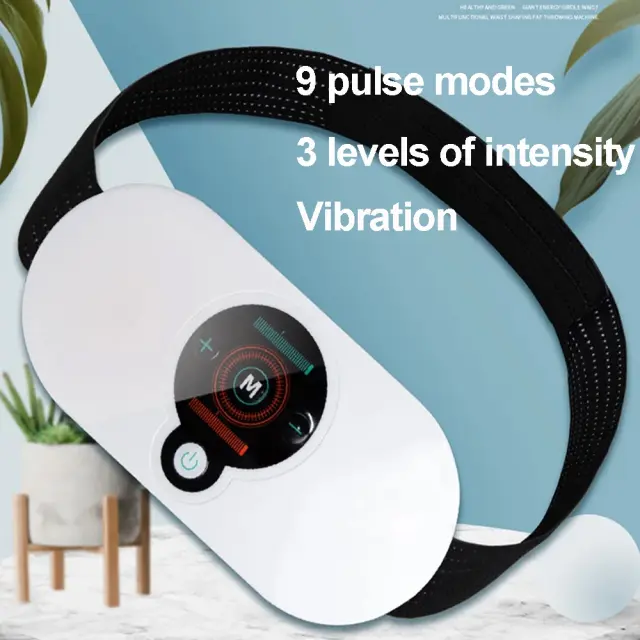 Ems Massageador Abdominal Elétrico Cintura Trainer 9 Modos