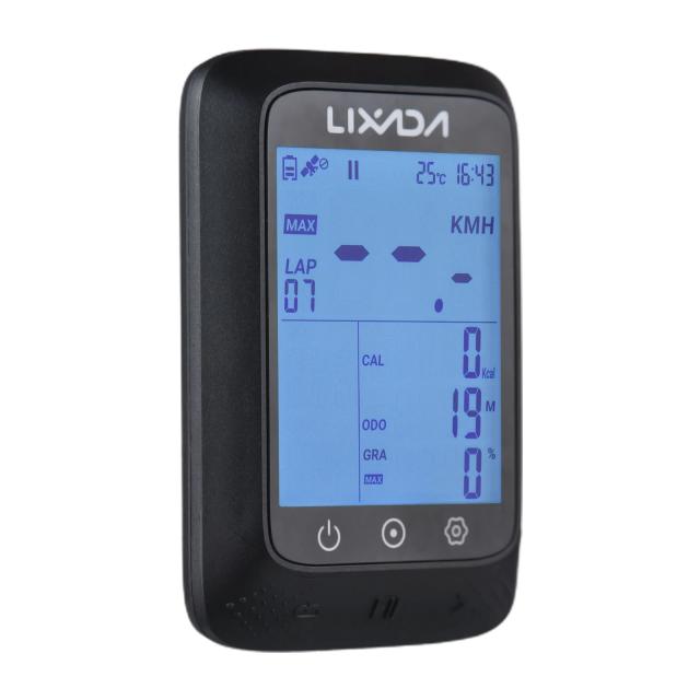 Computador de Bicicleta Sem Fio à Prova D'Água com GPS, Sensor ANT+, Bluetooth e Monitor de Frequência Cardíaca Compatível com Strava