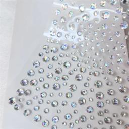 Transparente luminosa Gem adesivos, olhos jóias de maquiagem, festa de desempenho, concerto, tatuagens falsas de Natal, 1 conjunto, 1-2pcs - Image 6