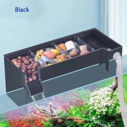 Caixa de filtro externo para tanque de peixes, preto, filtro acrílico, separação seca e molhada, pequeno, silencioso, suspensão externa, desbordamento de gotejamento de aquário - Image 6