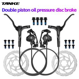 Tanke mt200 bicicleta freio a disco hidráulico mtb freio bl br 800/1600mm freio de bicicleta 2 pistão 3 dedo alavanca aço peças atualização - Image 6