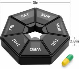 Caso De Pílula De Plástico Portátil, Tablet Titular, Candy Box, Organizador De Viagem, Dispenser, Recipiente, Caixas De Armazenamento, 7 Dias, 1Pc - Image 2