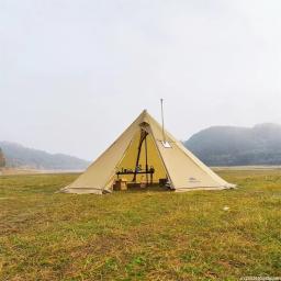 Tenda de pirâmide extragrande com saia de neve, Chaminé Jacket, Outdoor Camping Tent, Caminhadas Toldos, Abrigo extragrande, 5m - Image 3