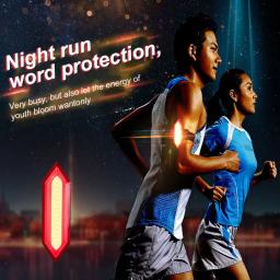 Luzes de advertência recarregáveis COB Luz Trameira ao ar livre Luzes de ciclismo Destaque de corrida Acessórios de bicicleta - Image 3