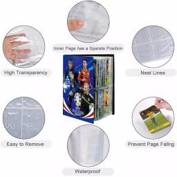 Álbum com porta-cartões para jogador, álbum para jogador de futebol, livro com fichário, melhor para esportes e negociação, 240pcs - Image 5