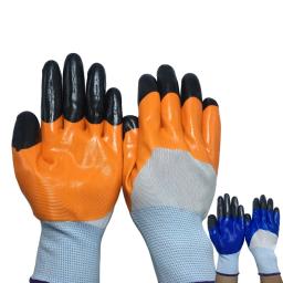 Luva protetora de nitrilo semi suspenso masculina, luvas flexíveis, material de segurança profissional, 1 par - Image 5