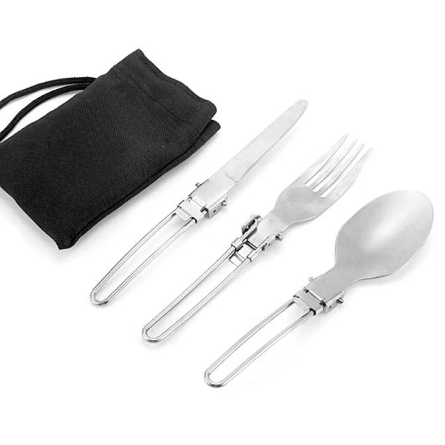 Conjunto Dobrável Ultraleve de Pratos de Aço Inoxidável para Camping e Cozinha ao Ar Livre