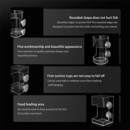 Alimentador de bandeja de comida flutuante com ventosas Alimentadores transparentes de peixes Anel de alimentação de aquário Pet Aquático - Image 4