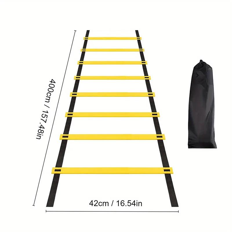 Escada de agilidade ajustável de 4m, alça de nylon, escada de salto, fitness, equipamento de treinamento de futebol - Image 1