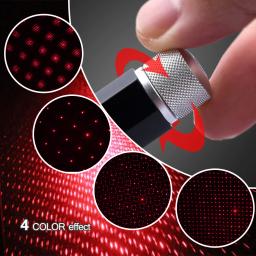 Carro LED telhado atmosfera estrela projetor luz, romântico usb laser, luz de palco, festa em casa, luz estrelada decorativa para quarto, 2x - Image 4