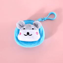 Dog Outdoor Poop Pick-up Bags Cartoon Plush Teddy Corgi Dogs Cute Garbage Dispenser Storage Bag com Keychain Cleaning Supplies - Image 6