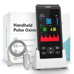HealthTree médico handheld oxímetro de pulso portátil recarregável oxigênio no sangue monitor freqüência cardíaca para adultos crianças recém-nascidos - Image 1