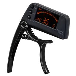 Tuner de guitarra multifuncional com LCD, Capo TCapo para baixo elétrico acústico, liga de alumínio, 2 em 1 - Image 3