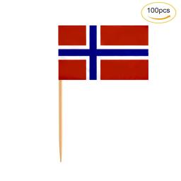 Mini bandeira para cupcake e coquetel, acessórios para festa, bar e restaurante, conjunto de 100 peças - Image 1