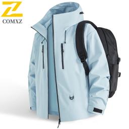 Viagem caminhadas jaqueta masculina roupas de motocross mountain bike casaco à prova dwaterproof água outerwear feminino acampamento com capuz blusão - Image 1