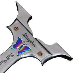 Slingshot borboleta profissional com elástico Flat, Quick Press Clip, Combate ao ar livre, reta placa Bow - Image 4