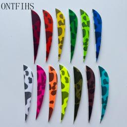 24 pçs 3 Polegada penas de tiro com arco flecha fletching 3 "forma gota de água palhetas de tiro com arco pena tradicional-padrão de camuflagem 50 pc - Image 5