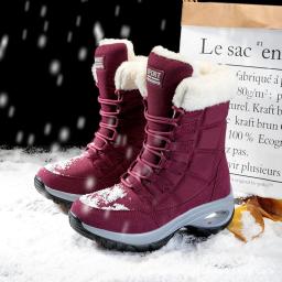 Sapatos de algodão de tamanho grande para o inverno ao ar livre grosso quente sapatos de algodão de alta qualidade botas de neve de inverno selvagem mais botas de algodão de veludo - Image 4