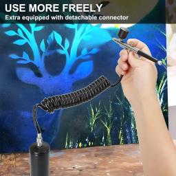 Aerógrafo sem fio recarregável portátil com compressor pistola de ação automática para rosto beleza arte do prego tatuagem artesanato bolo pintura - Image 4