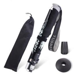 Ultraleve Folding Trekking Pole, liga de alumínio, Anti Shock Alpenstock, bengala de neve, escalada ao ar livre, vara de caminhada - Image 2