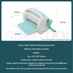 Manual Die Cutting Embossing Machine, Mini Abertura Scrapbooking, Handmake Ferramentas para DIY Art Craft, Decorações de cartão - Image 6