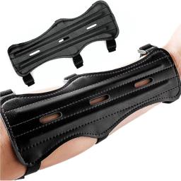 Equipamento de tiro com arco em couro, Proteção Antebraço, Seguro, Ajustável, Arco, Flecha, Caça, Tiro, Acessórios de Treinamento, Protetor - Image 1