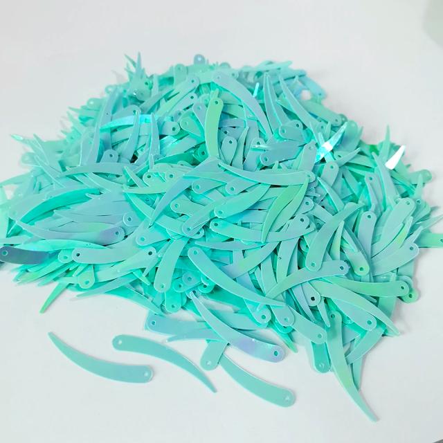 Lantejoulas de PVC Planas em Forma de Pimenta com Furo - Pacote de 1000 Unidades, 5x32mm, Cores Laser